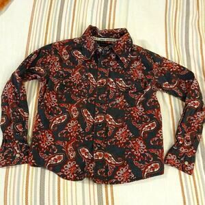 Cowboy Hardware kids paisley western snap button up